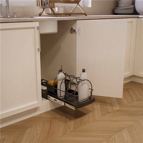 Emuca 8131623 Plateau pour accessoires de cuisine avec fixation inférieure et extraction manuelle