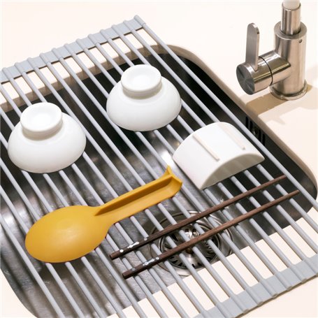 Emuca 8939221 Egouttoir flexible et enroulable en silicone