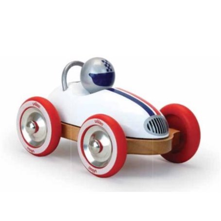 Voiture en bois Roadster vintage blanc