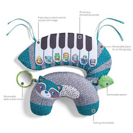 Piano et coussin 3 en 1 raton laveur