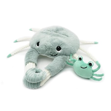 Peluche Ptipotos-crabe maman bebe menthe