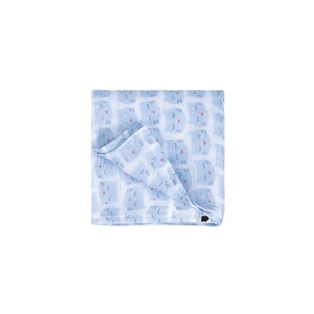 Lange 70 x 70 cm les chats bleu