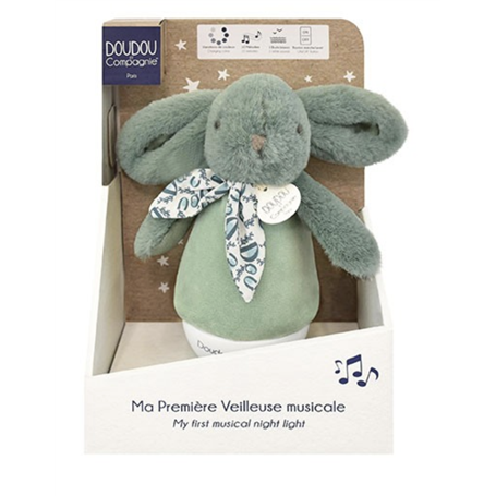 Veilleuse bebe musicale culbuto verte - 16 cm