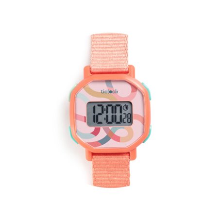 Montre digitale - Volute pastel