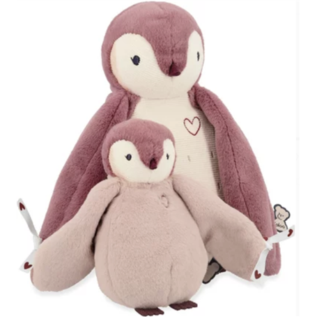 Peluches calins manchots roses