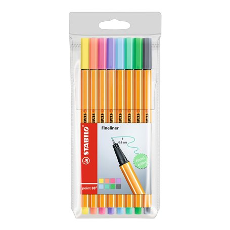 STABILO point 88 stylo fin Moyen Multicolore 8 pièce(s)