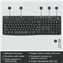 Logitech MK295 Silent Wireless Combo clavier Souris incluse Bureau USB QWERTY Italien Graphite