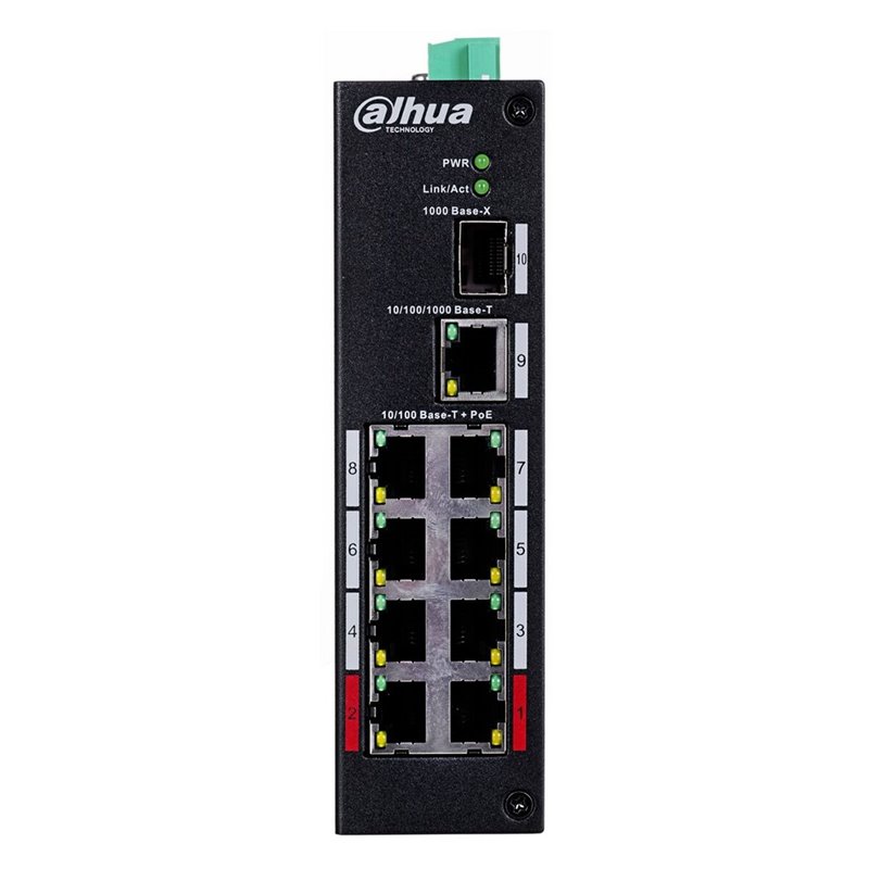 Dahua Technology PFS3110-8ET-96-V2 Non-géré Fast Ethernet (10/100) Connexion Ethernet, supportant l'alimentation via ce