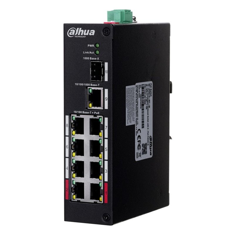 Image secondaire de Dahua Technology PFS3110-8ET-96-V2 Non-géré Fast Ethernet (10/100) Connexion Ethernet, supportant l'alimentation via ce