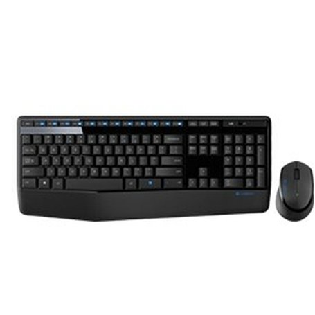 Logitech Wireless Combo MK345 clavier Souris incluse Universel USB QWERTY US International Noir