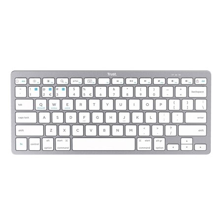 Trust 24651 clavier Universel Bluetooth QWERTY Anglais américain Argent