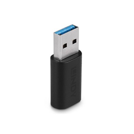 Lindy 41904 changeur de genre de câble USB 3.2 Type A USB 3.2 Type C Noir