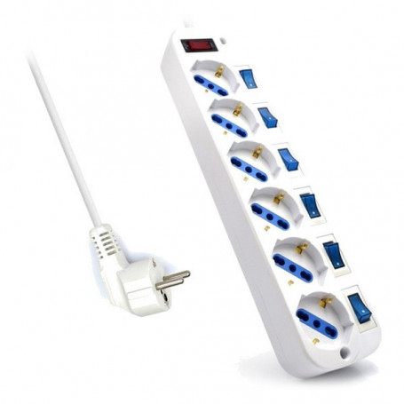 Multiprise 6 Prises avec Interrupteur Ewent EW3932-5M 3500W Blanc 82,99 €