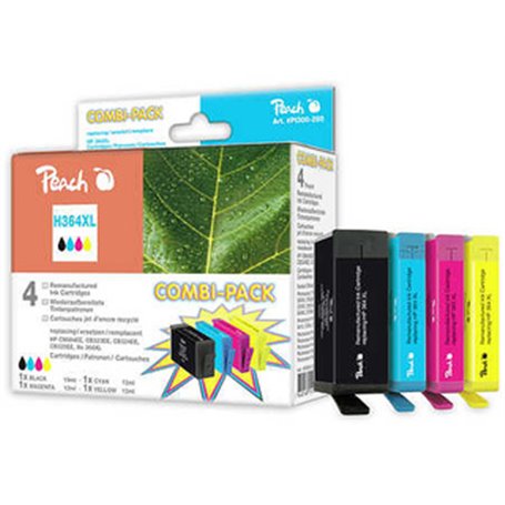 Peach PI300-295 cartouche d'encre 4 pièce(s) Noir