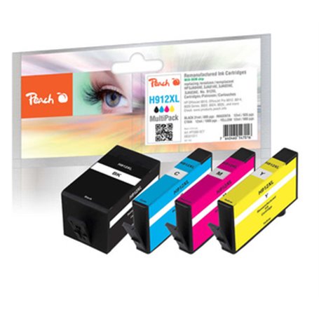 Peach PI300-977 cartouche d'encre 4 pièce(s) Compatible Rendement élevé (XL) Noir