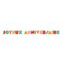 Guirlande lettres multicolores Joyeux Anniversaire