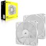 Pack de 2 ventilateurs PWM 140mm - CORSAIR - RS140 - Blanc