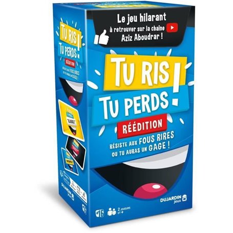 Tu Ris tu Perds - Réédition - Jeu de société - DUJARDIN - Affrontez-vous dans un duel de blagues pourries sans rire !