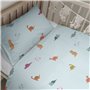 Parure de couette HappyFriday Mini dinosaur Multicouleur Lit de bébé 2 Pièces