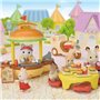 Jeu de Restauration - SYLVANIAN FAMILIES - Stand de Hamburgers - Papa Chat Latté et Scooter