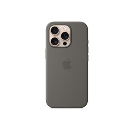 Apple Coque en silicone avec MagSafe pour iPhone 16 Pro - Gris minéral