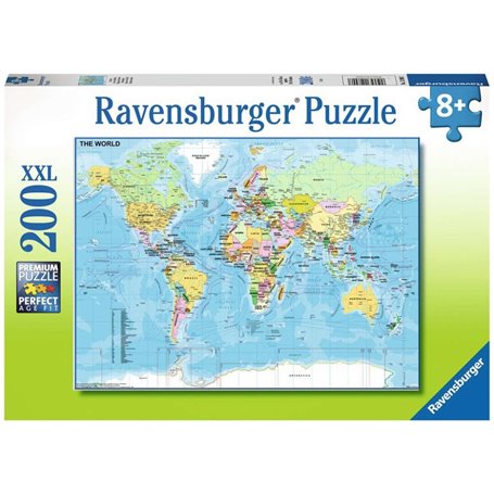 Puzzle XXL 200 p  - Carte du Monde