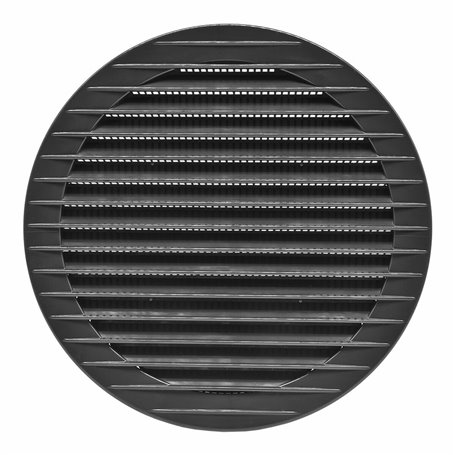 Grille de ventilation EDM 87722 Anthracite Ø 15 cm