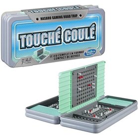 Hasbro Touché-Coulé - Bataille Navale - Jeu De Societe Road Trip - Jeu De Voyage