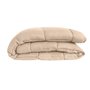 POYET MOTTE Couette Microfibre 400g/m² CALGARY - 140 x 200 cm - Gris galet et Marron gimgembre