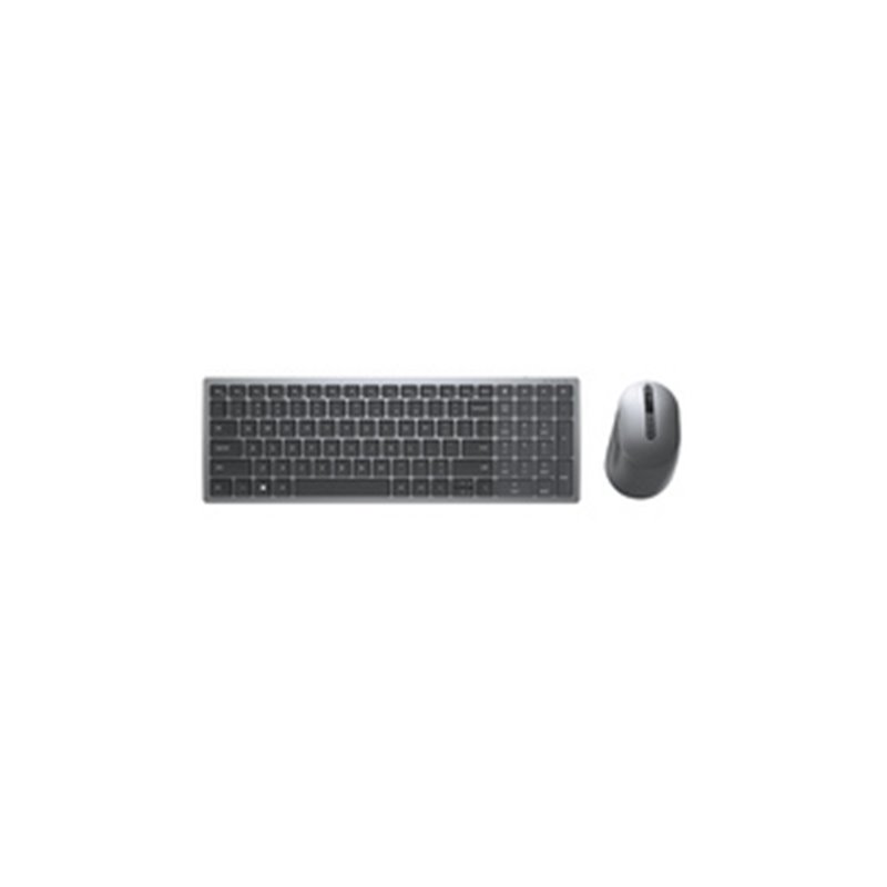 DELL KM7120W clavier Souris incluse Bureau RF sans fil + Bluetooth AZERTY Belge Gris, Titane
