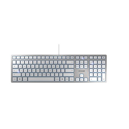 CHERRY KC 6000 Slim clavier USB Anglais américain Argent