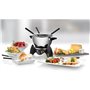 Fondue électrique Unold 0,8l 6 personnes acier inoxydable noir Schwarz (48615)