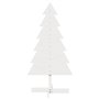 vidaXL Arbre de Noël en bois pour décoration blanc 120 cm pin massif