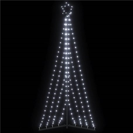 vidaXL Guirlande de sapin de Noël 339 LED blanc froid 187 cm