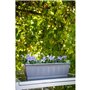 Jardiniere - GARDEN ID Terraflor - Anthracite 60cm - Solidité - Réserve d'eau - Recyclé & 100% recyclable - Volume pour