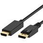 Ewent EC1432 câble vidéo et adaptateur 3 m DisplayPort HDMI Type A (Standard) Noir