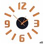 Horloge Murale Adhésif Bronze ABS Ø 35 cm (12 Unités)