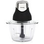 Mini hachoir électrique - H.Koenig - LEO8 - 320 W - Bol en verre 1 L - Lames en acier inoxydable - Noir mat et chrome