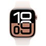 Apple Watch Series 10 GPS + Cellular - 46mm - Boîtier Rose Gold Aluminium - Bracelet Light Blush Sport Band - M/L