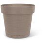 Pot a réserve d'eau - GARDEN ID Glamour - Taupe 40 cm - Surface granuleuse - Intérieur/extérieur - Design épuré - Contient du bo