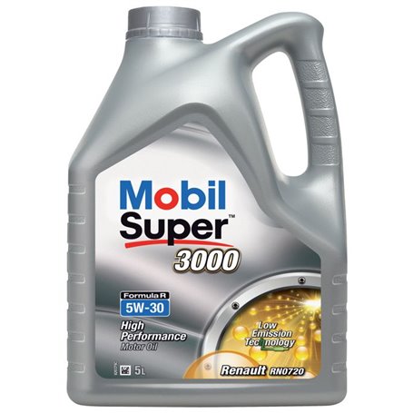 MOBIL Huile-Additif SUPER 3000 Formula-R - Synthetique / 5W30 / 5L