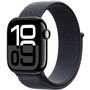 Apple Watch Series 10 GPS + Cellular - 42mm - Boîtier Jet Black Aluminium - Bracelet Ink Sport Loop