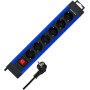REV Supraline 0014612213 Multiprise 6 prises avec 1 interrupteur, 2,4 m