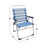 Chaise Pliante Colorbaby Marin 56 x 50 x 88 cm Blanc Blue marine