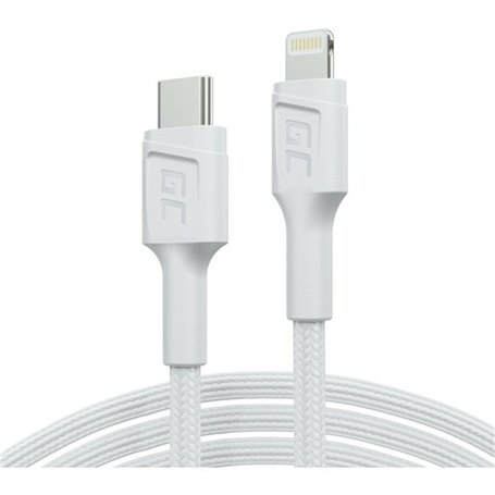 Câble USB Green Cell KABGC29W Blanc 2 m