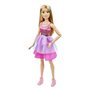 BARBIE GRANDE POUPÉE BLONDE FASHIONISTAS AVEC ROBE ROSE IRISÉE, 71 CM,