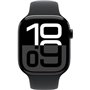 Apple Watch Series 10 GPS + Cellular - 46mm - Boîtier Jet Black Aluminium - Bracelet Black Sport Band - S/M