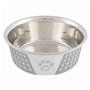 Mangeoire pour chiens Trixie Blanc Gris Silicone Acier inoxydable 750 ml