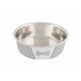 Mangeoire pour chiens Trixie Blanc Gris Silicone Acier inoxydable 1