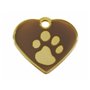 Plaque d'identification Imarc Heart Marron Doré